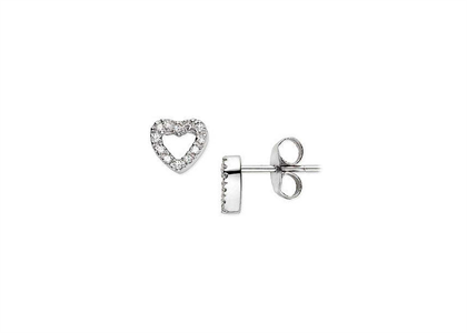 White Gold Plated | Cubic Zirconia Set Stud Earrings